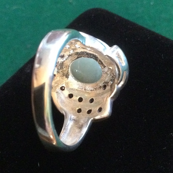 Elegant Genuine Aquamarine & Tanzanite Ring - Picture 6 of 10